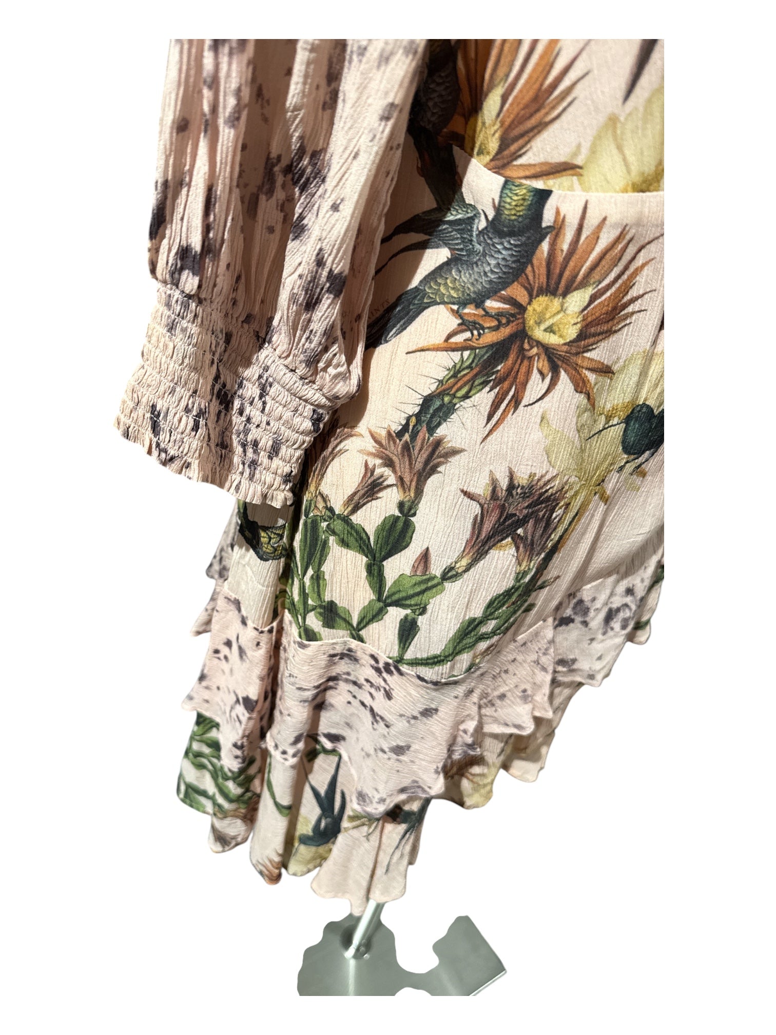 All Saint Blush Floral Wrap Dress Size 6