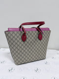 Gucci GG Monogram Hibiscus Red Tote