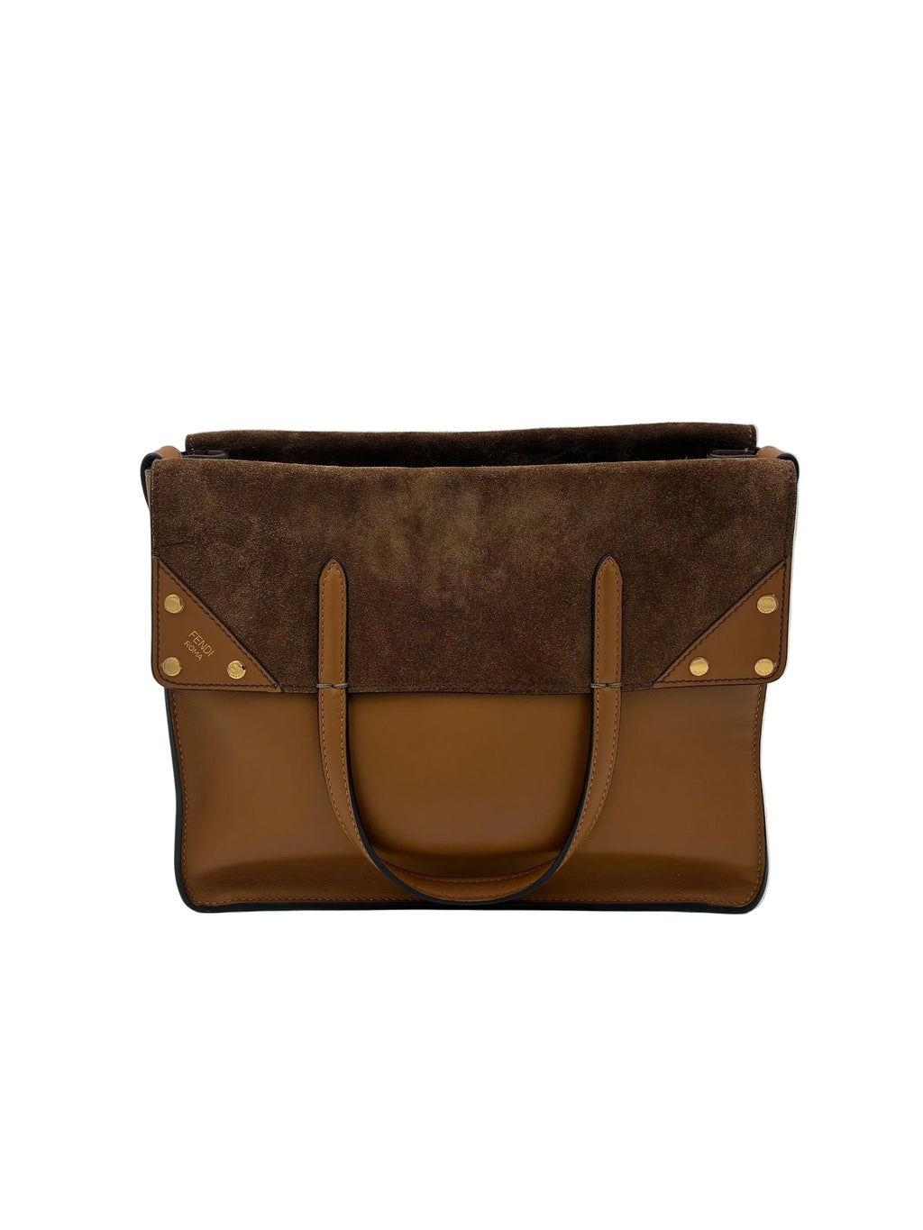 Fendi Grace Flip Tote Brown