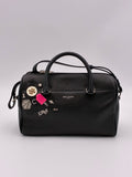 Yves Saint Laurent Black Chevre Leather Duffle Bag