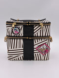 Henri Bendel Classic Striped Train Cosmetic Case