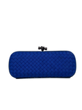 Blue Intreciatto Fabric Clutch