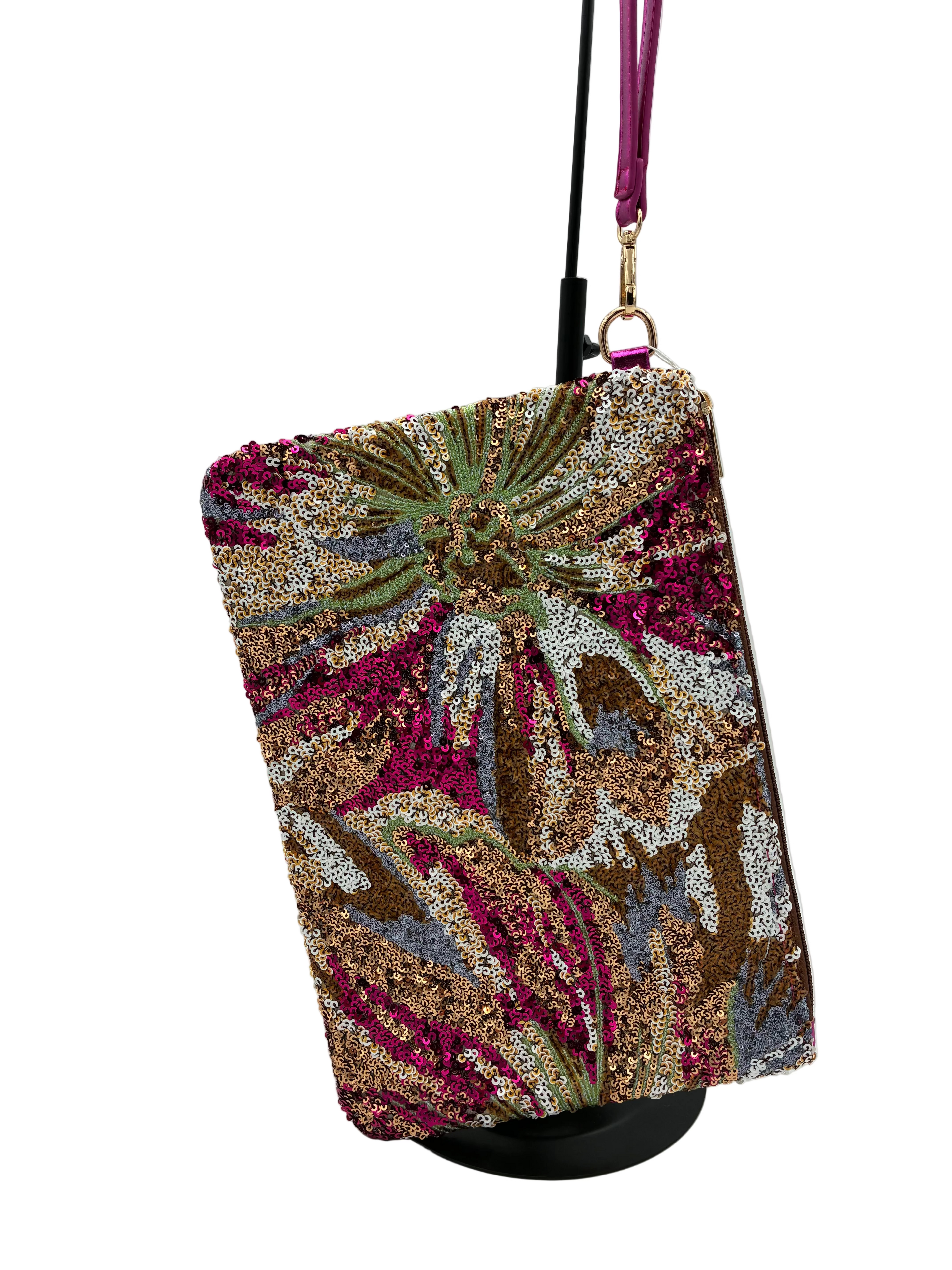 Sequin Flower Wrist bag