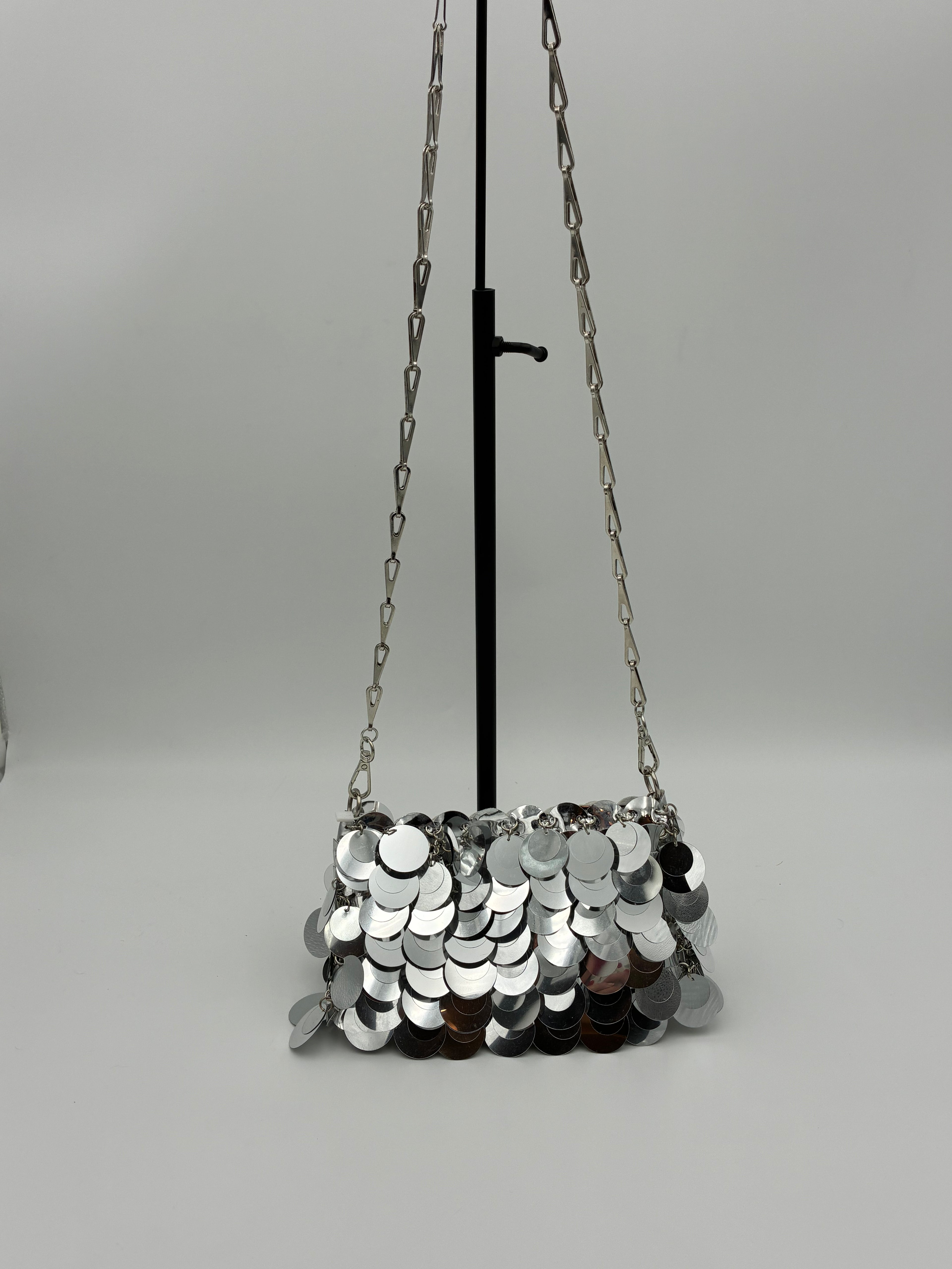 Large sequin Silver Bag
