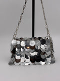 Large sequin Silver Bag