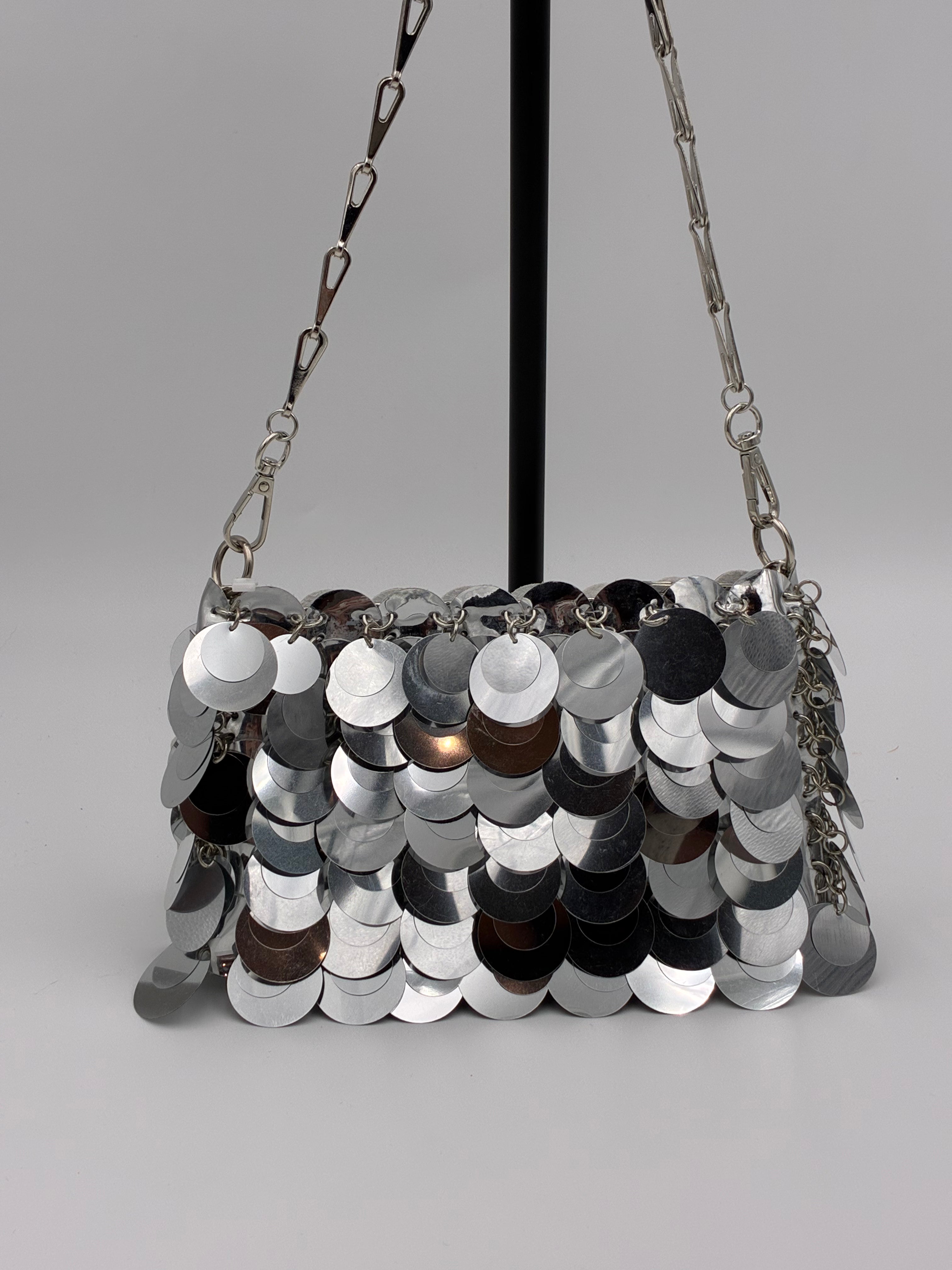 Large sequin Silver Bag