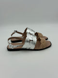 Hermes Grace Rose and Silver Flat Sandal - NEW IN BOX - Size US9