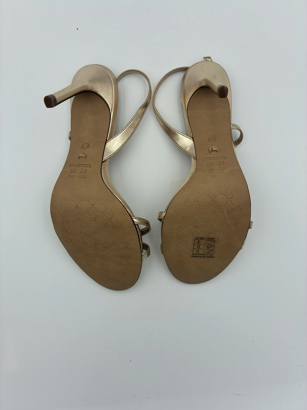 Arezzo Lemon Embellished Heel Rose Gold - NEW - Size US7.5