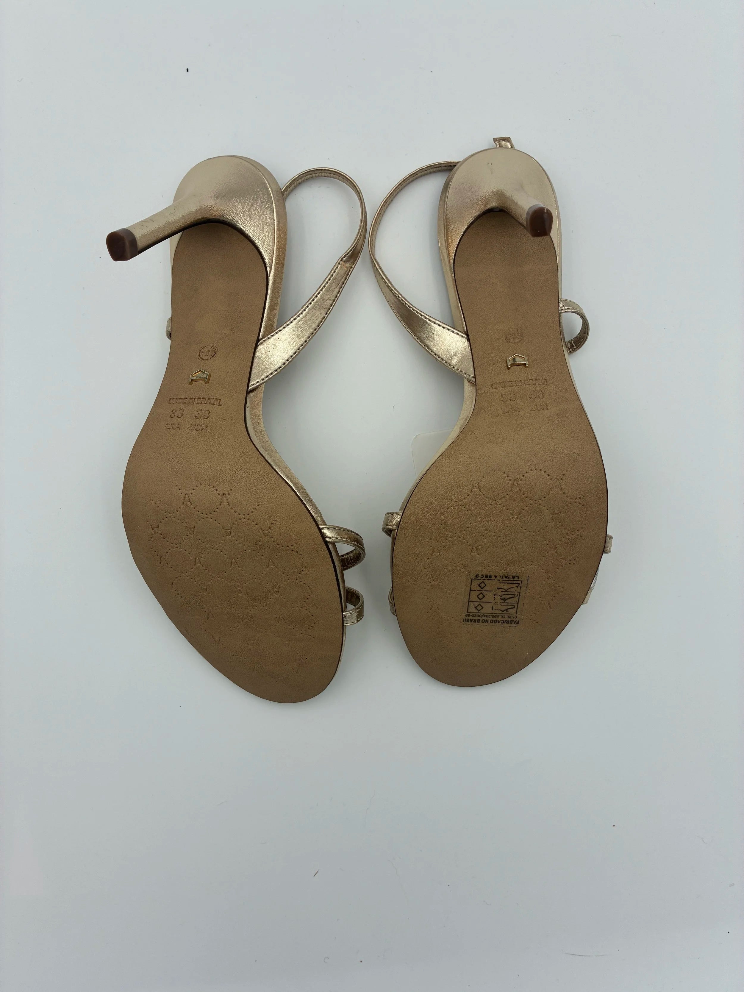 Arezzo Lemon Embellished Heel Rose Gold - NEW - Size US7.5