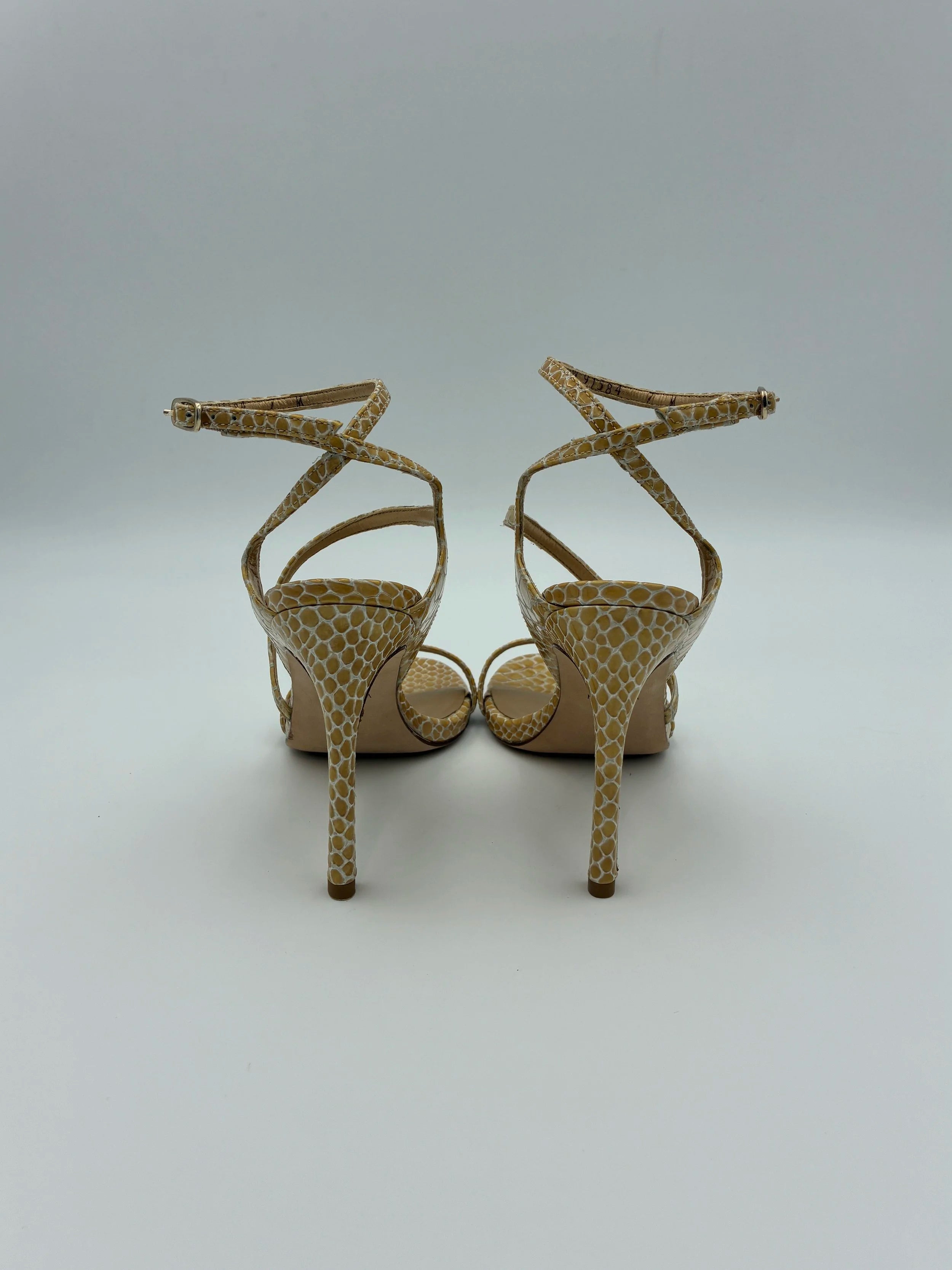 Stuart Weitzman Nude Snakeprint Heel - Size US7