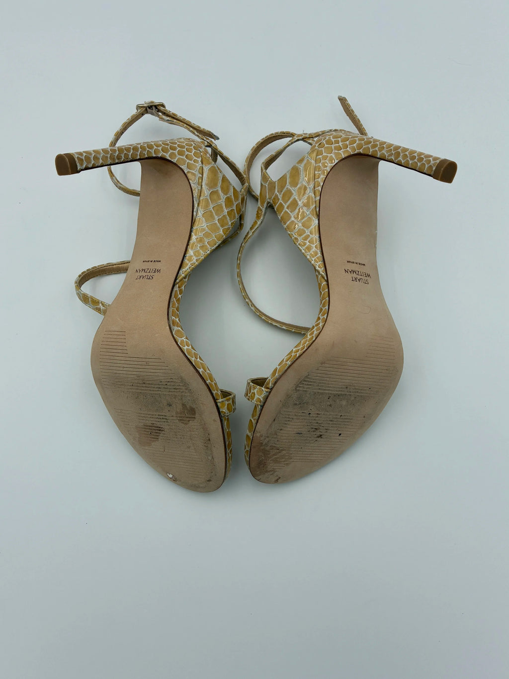 Stuart Weitzman Nude Snakeprint Heel - Size US7