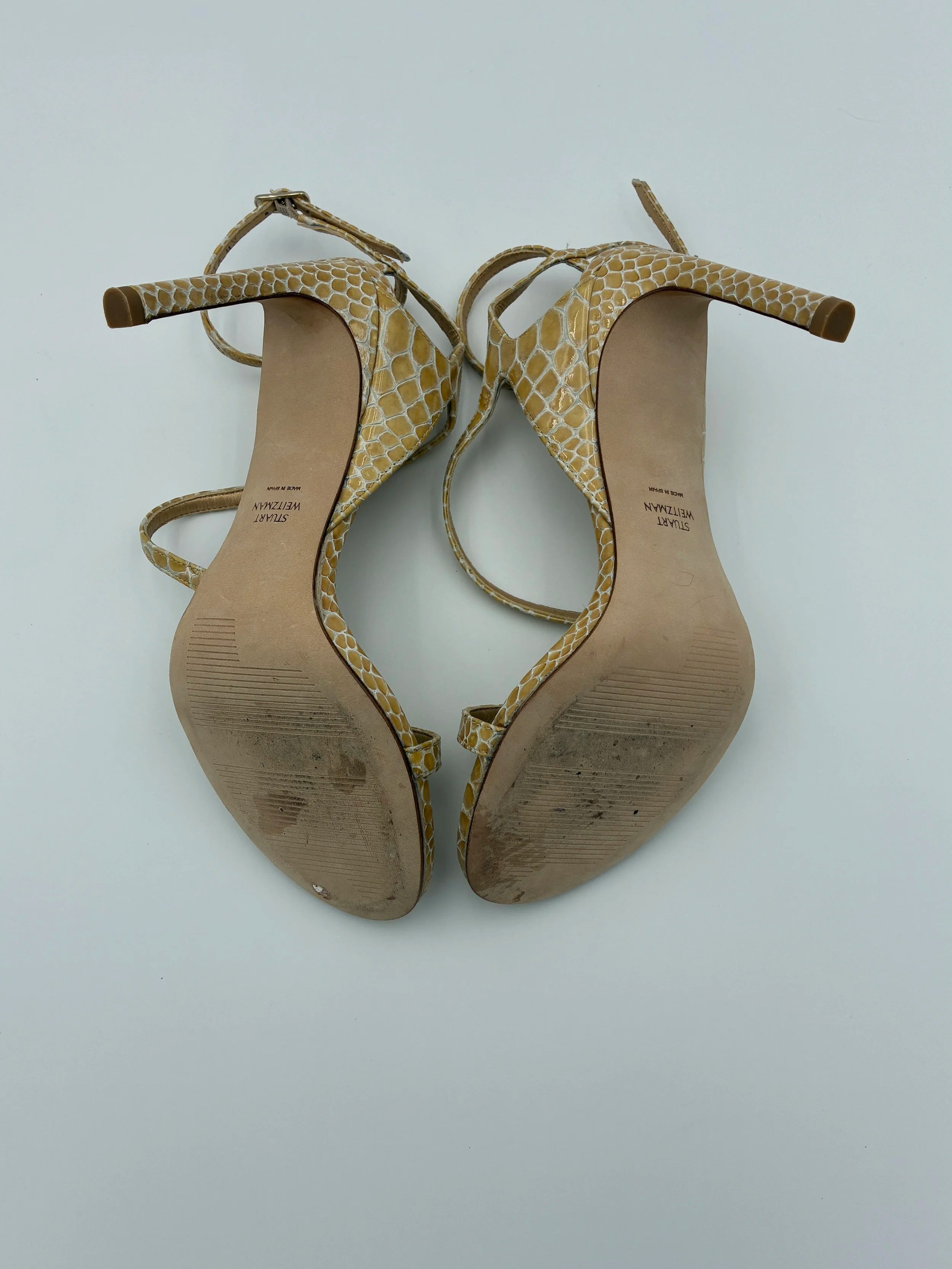 Stuart Weitzman Nude Snakeprint Heel - Size US7