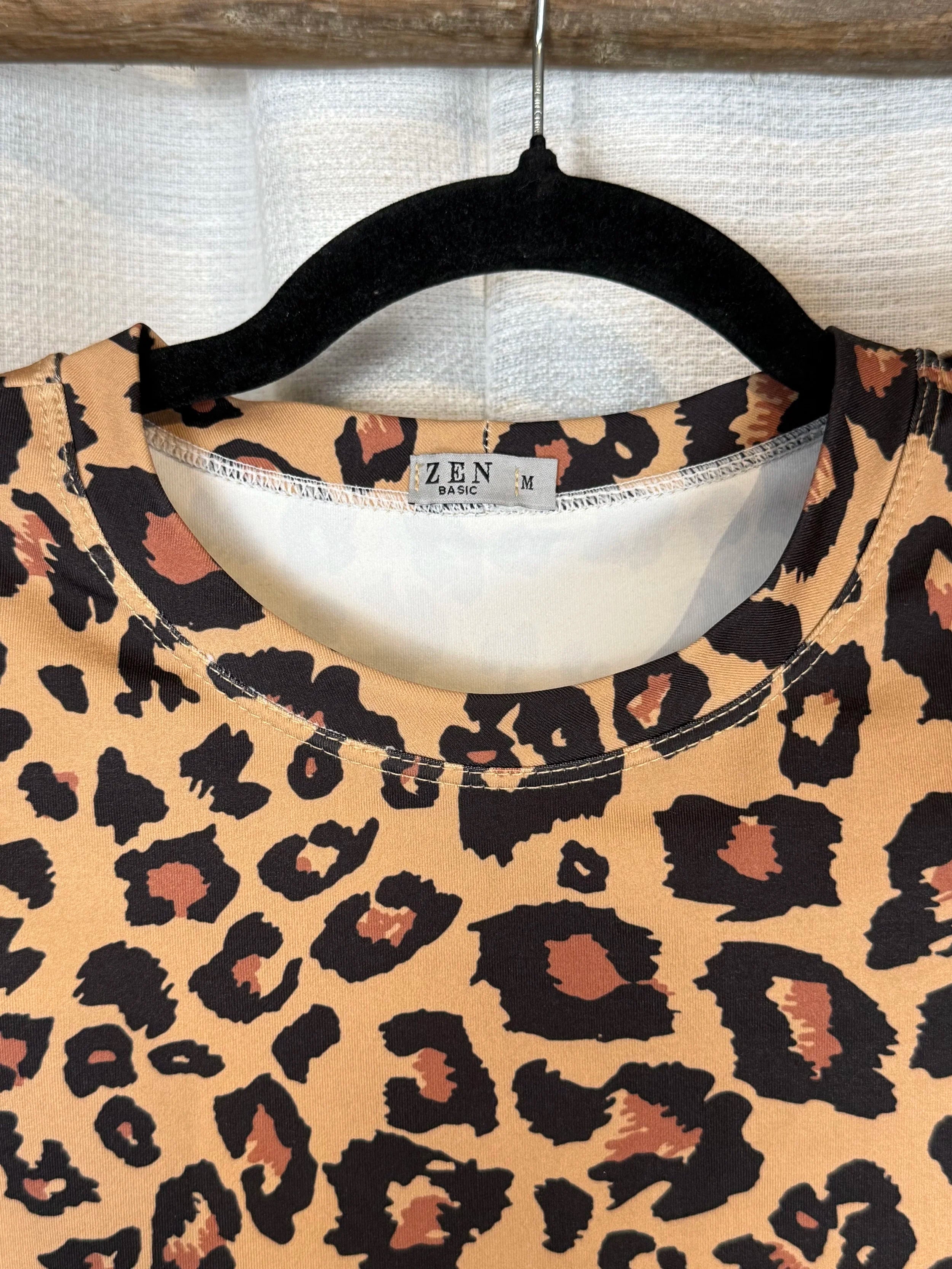 Zen Basic Cheetah Print Tank Top - Size M