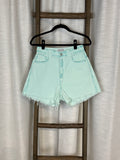 Lança Perfume Teal Cotton Shorts - Size S