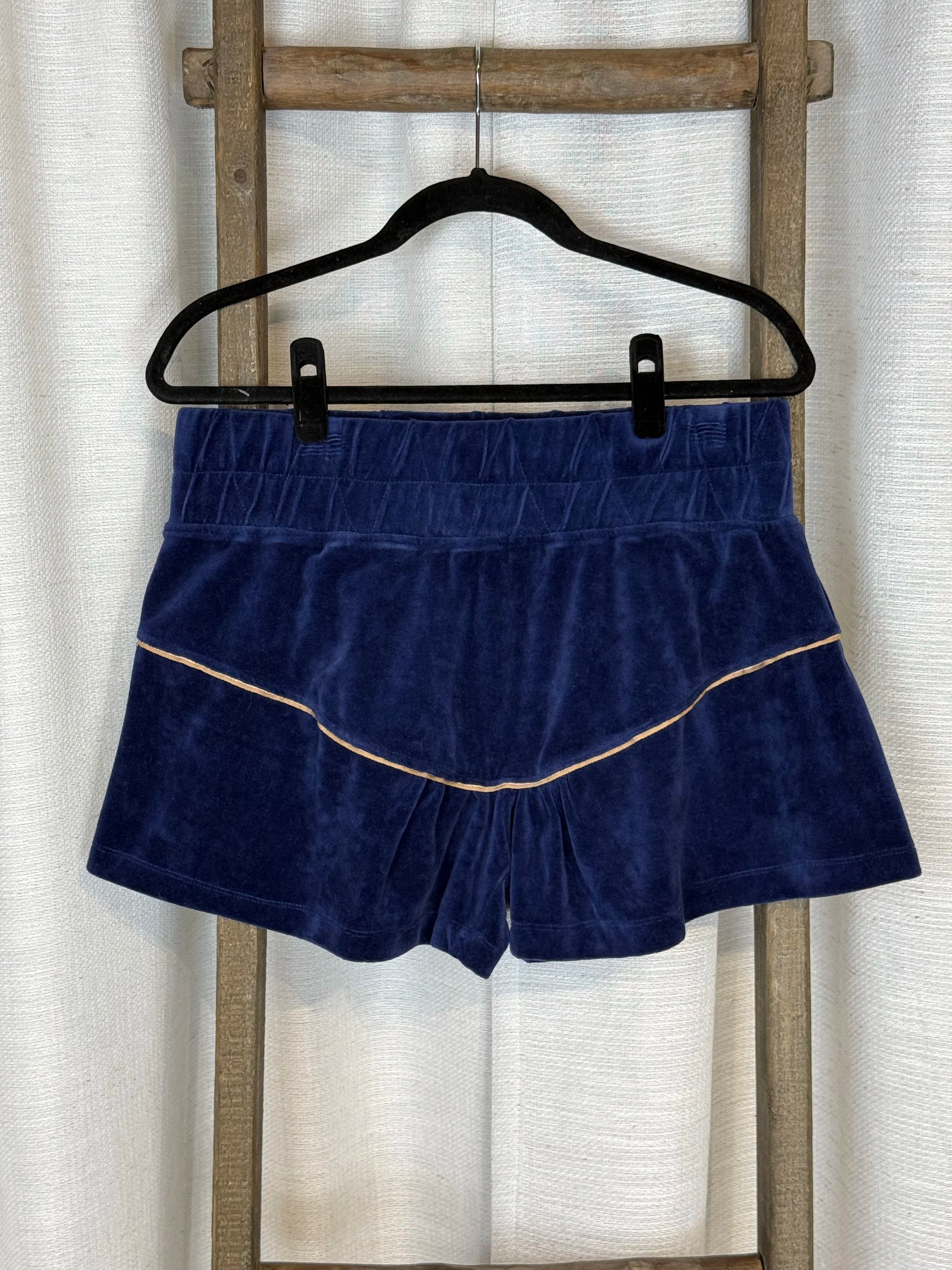A. Niemeyer Blue Velvet Shorts - Size M