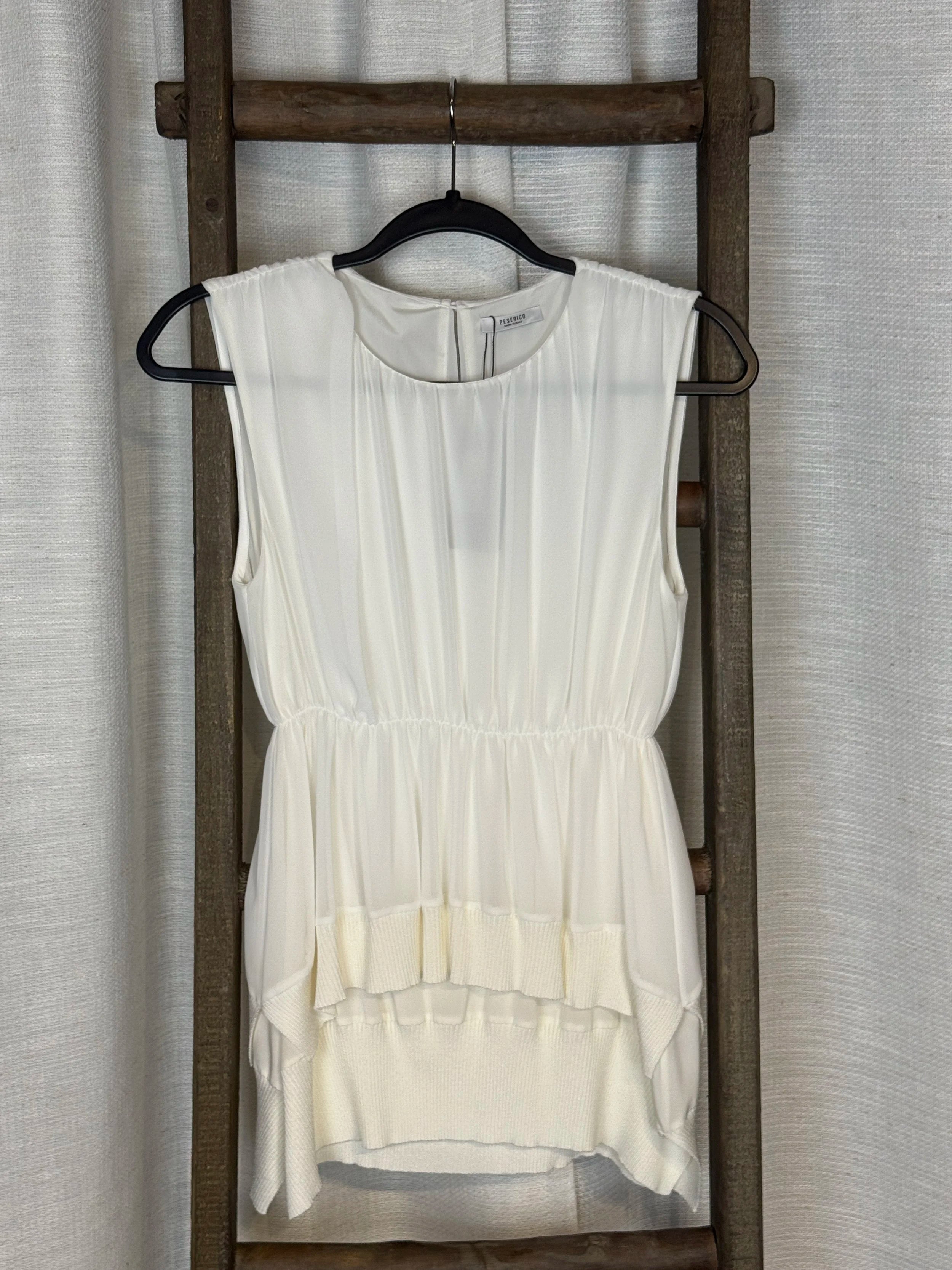 Peserico white Silk Top  - Size S