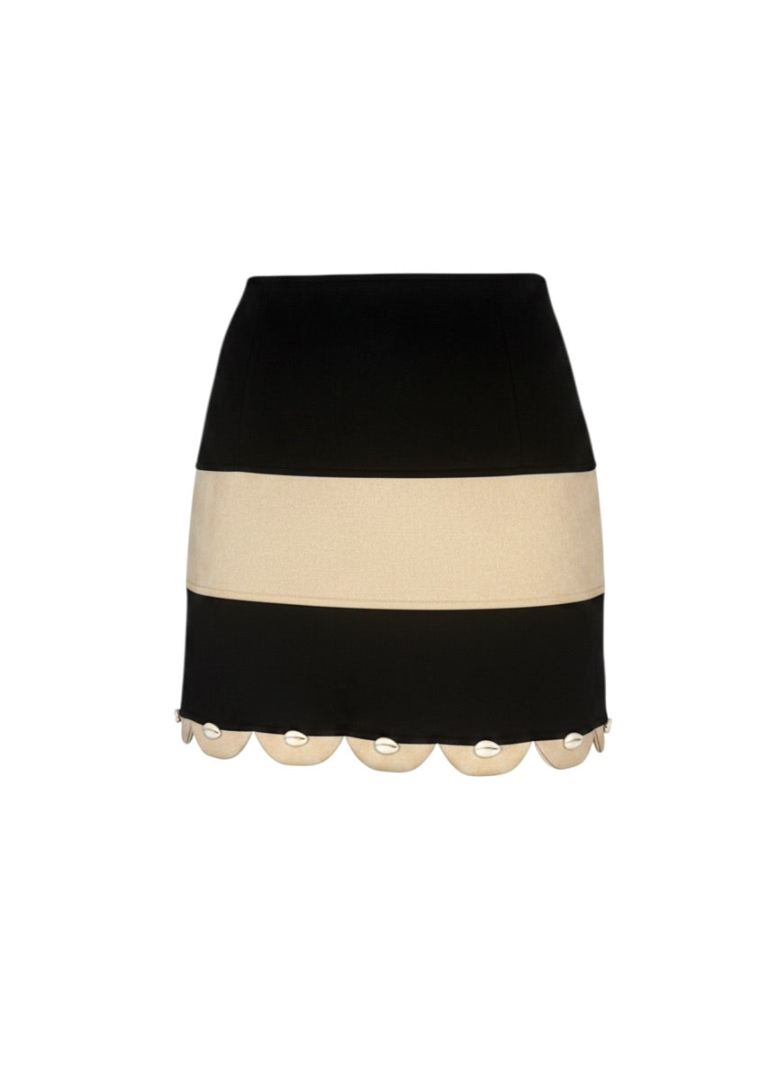Juliana Santos Striped Seashell Skirt - Size M