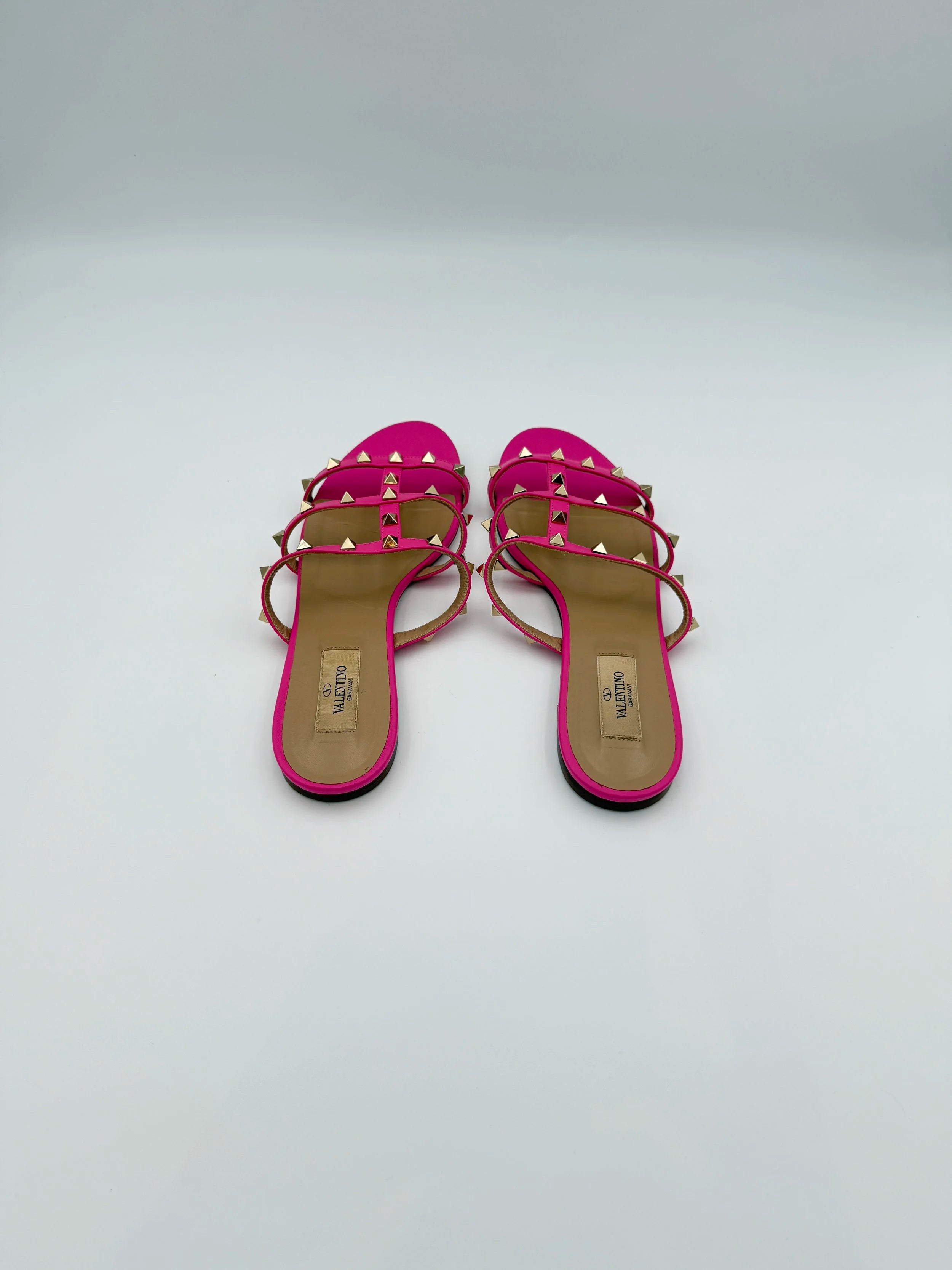 Valentino Pink Rockstud Flats - Size EU39.5