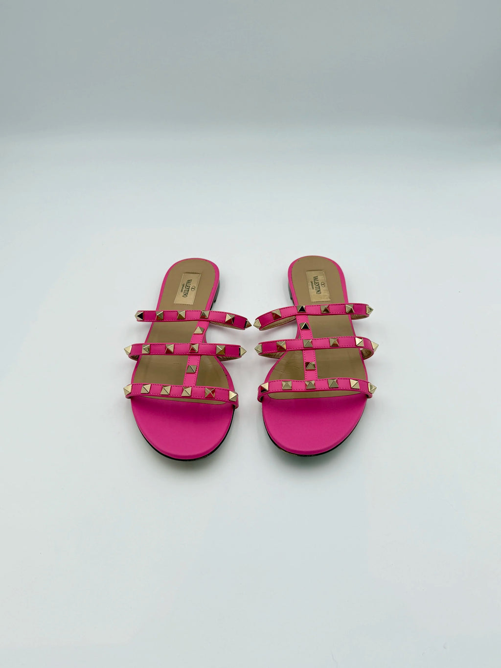 Valentino Pink Rockstud Flats - Size EU39.5