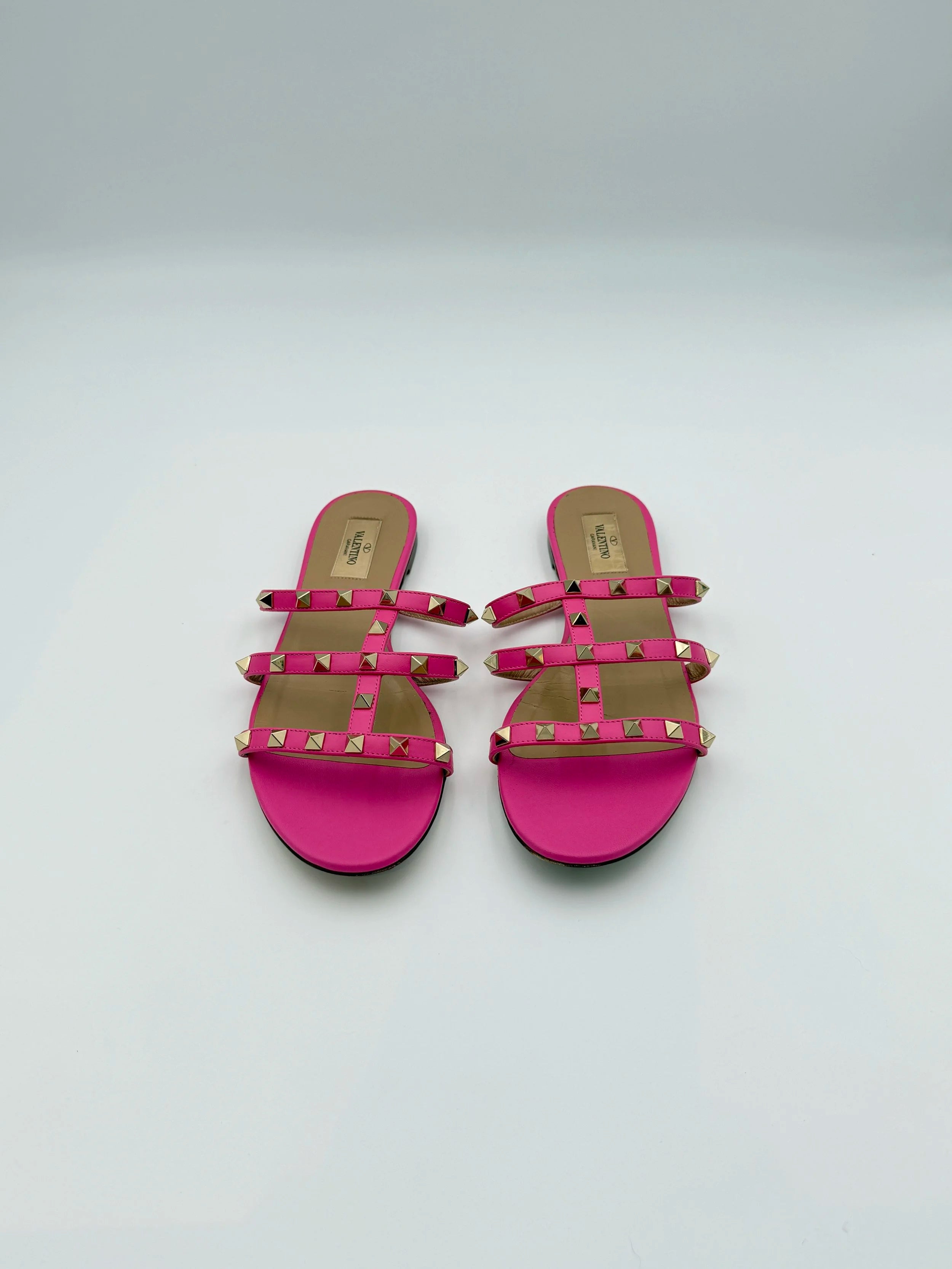 Valentino Pink Rockstud Flats - Size EU39.5