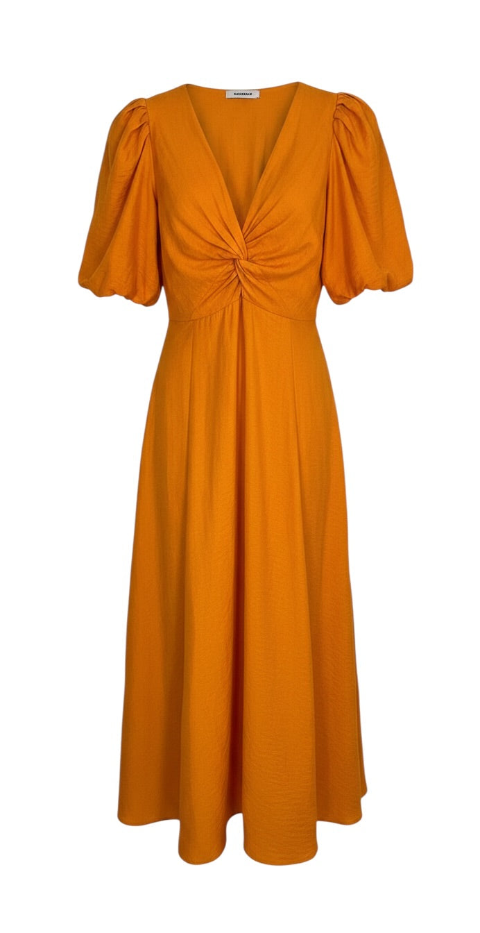 Sandro Orange Long Dress - Size XS