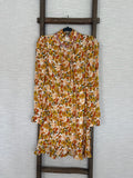 Sandro Floral Mini Dress with Embellished Colar - Size XS
