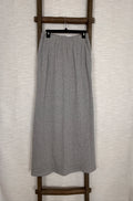 Gray Cotton Long Skirt - Size S