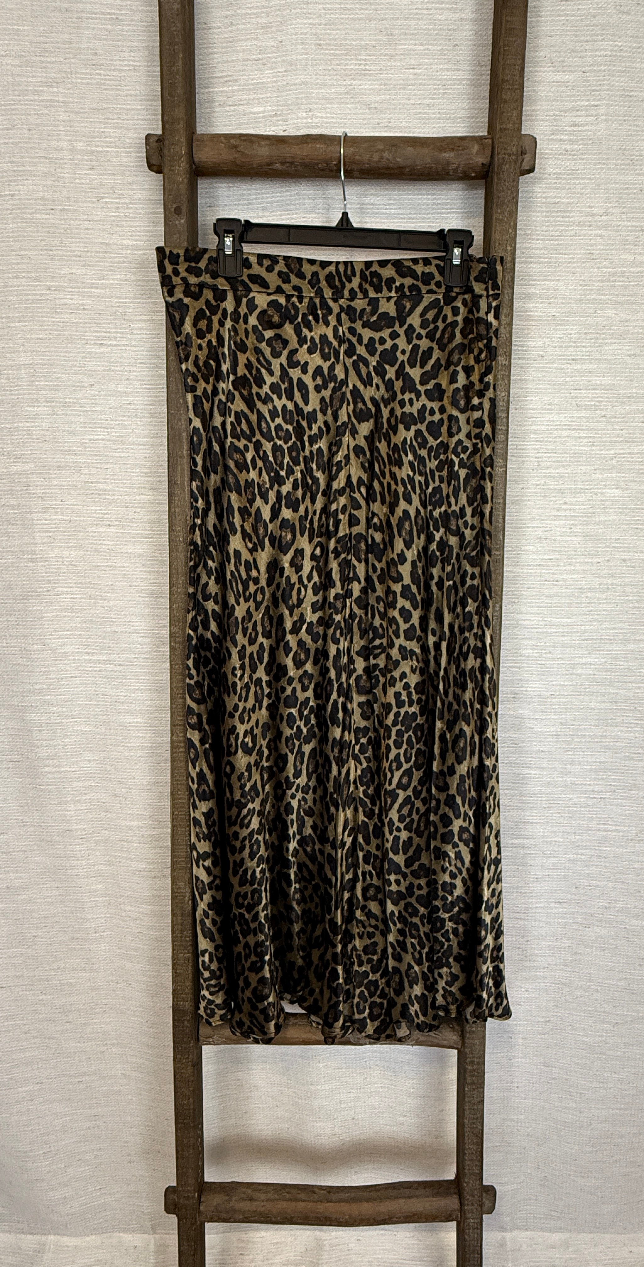 Zara Jaguar Green Print Skirt - Size L