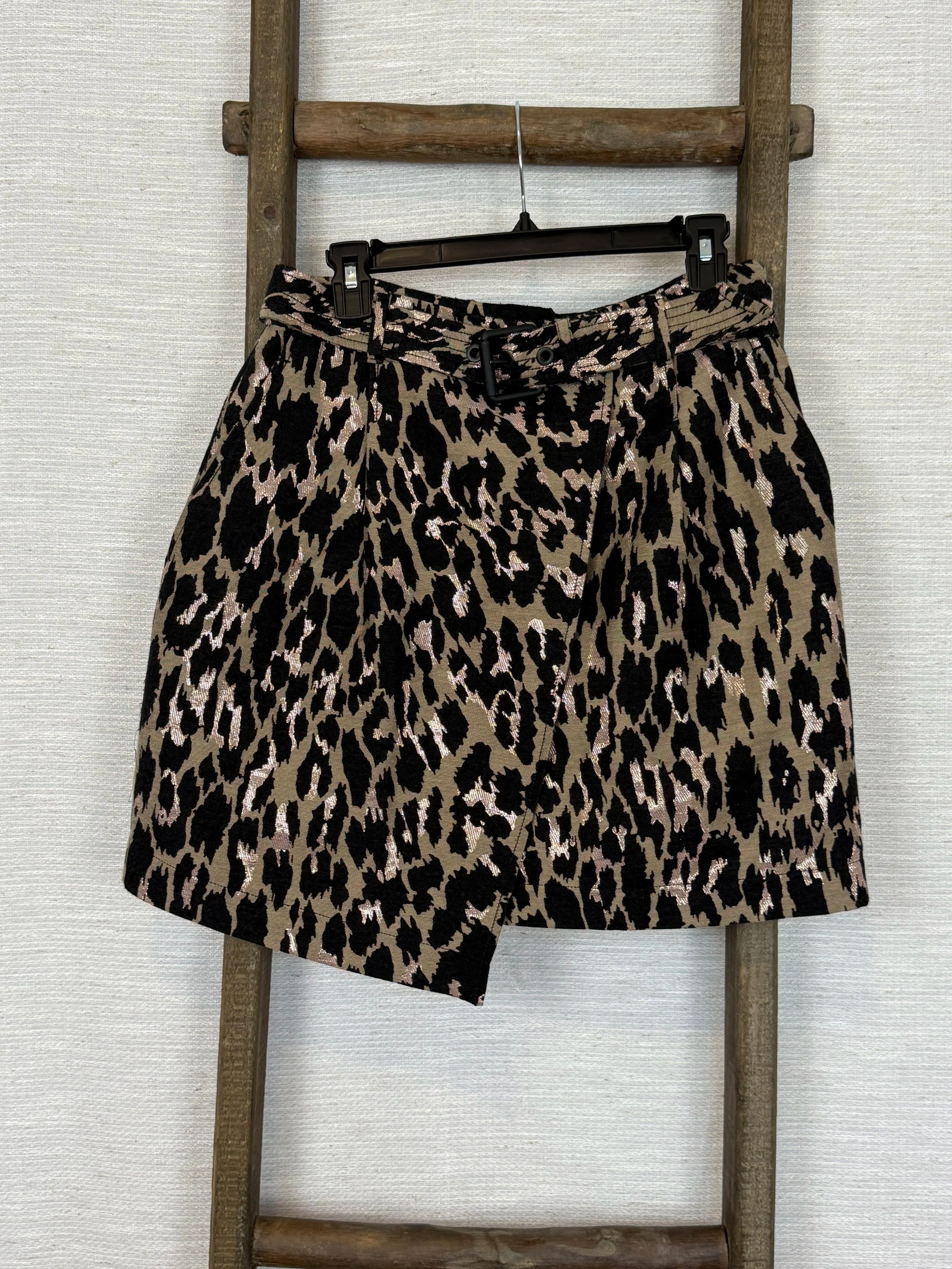 NK Leopard Print Skort with Belt - Size L