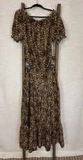 Leopard Print Skirt and Top Set - Size M