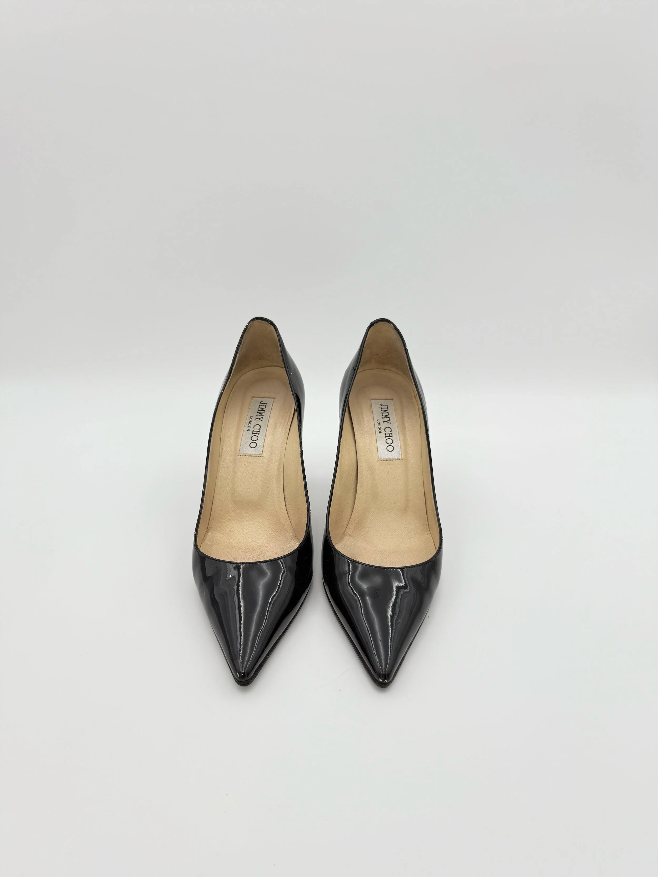 Jimmy Choo Black Patent  Stiletto - Size EU39