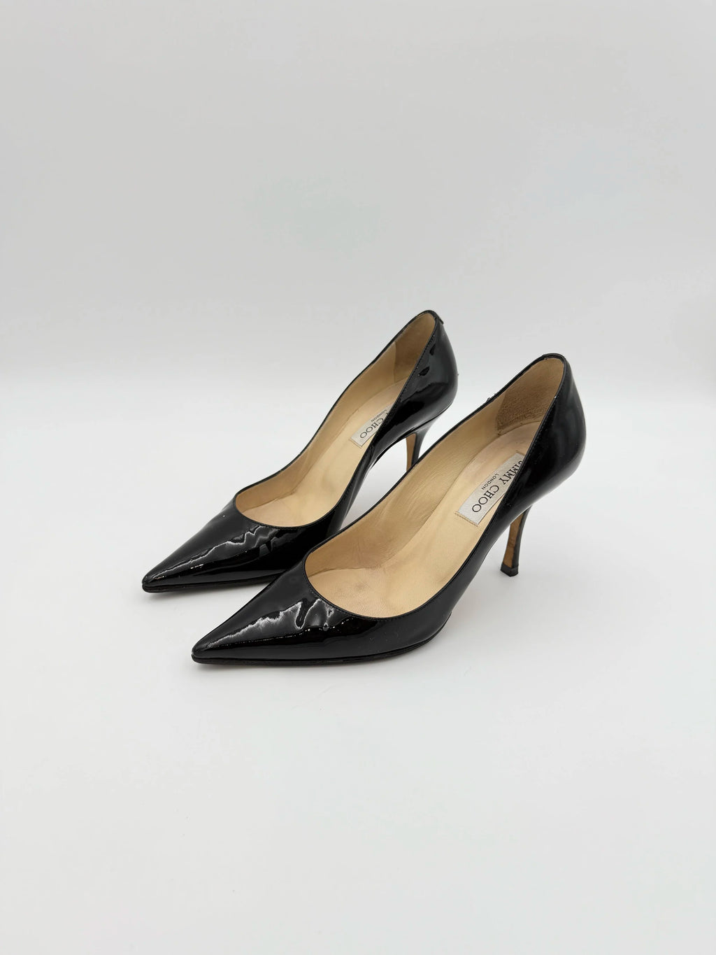Jimmy Choo Black Patent  Stiletto - Size EU39