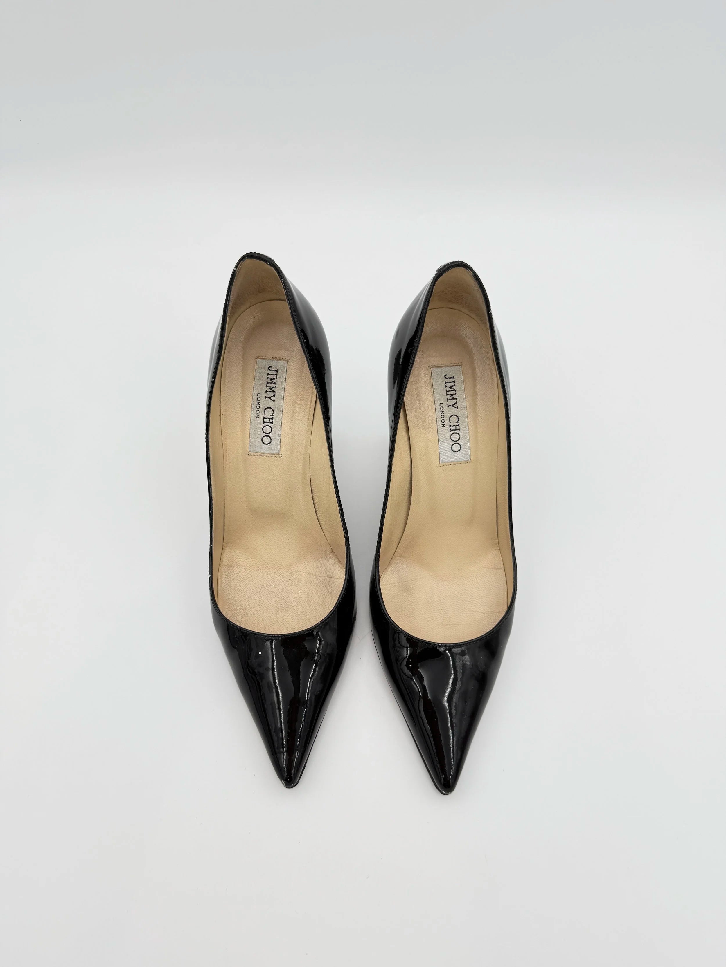 Jimmy Choo Black Patent  Stiletto - Size EU39