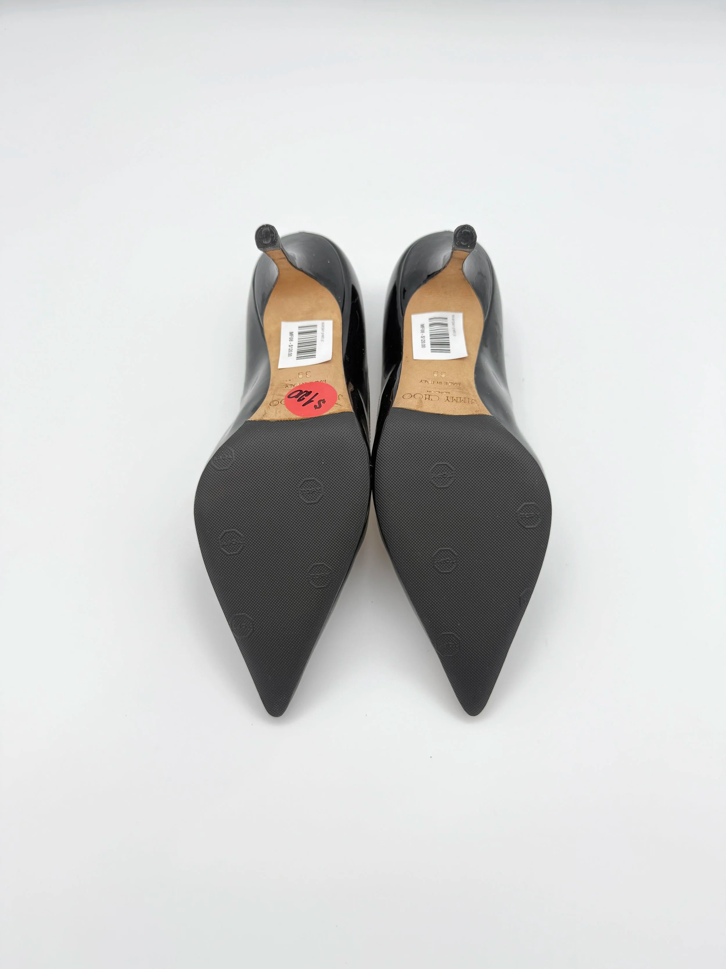 Jimmy Choo Black Patent  Stiletto - Size EU39