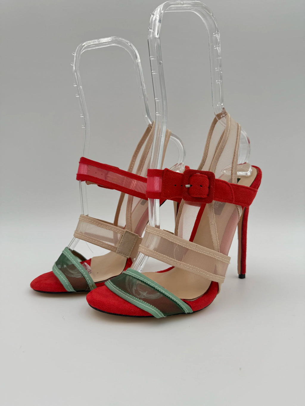 Color Mesh Strap Sandal - New - Size US39