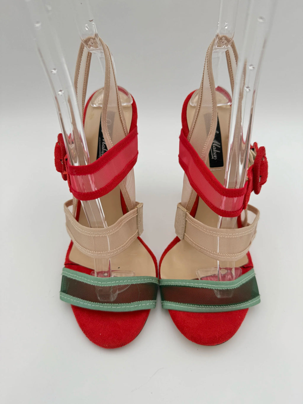 Color Mesh Strap Sandal - New - Size US39