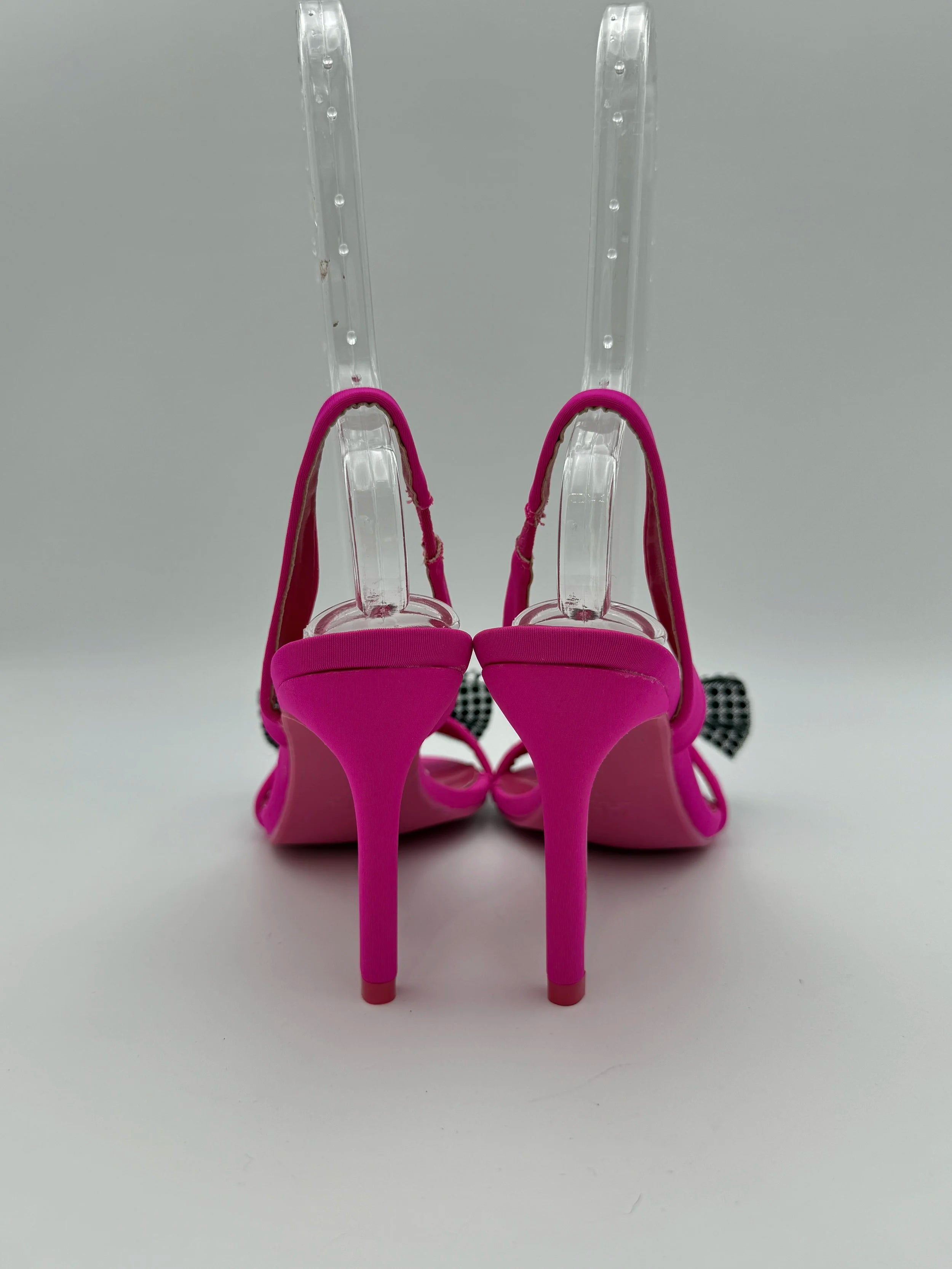 Zara Pink Sandal with Crystal Bow - New - Size EU40