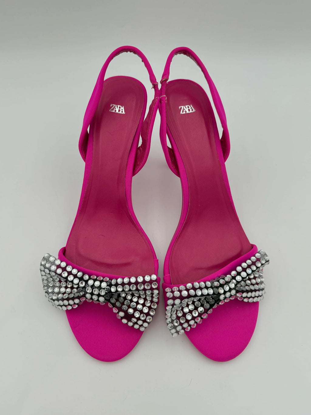 Zara Pink Sandal with Crystal Bow - New - Size EU40
