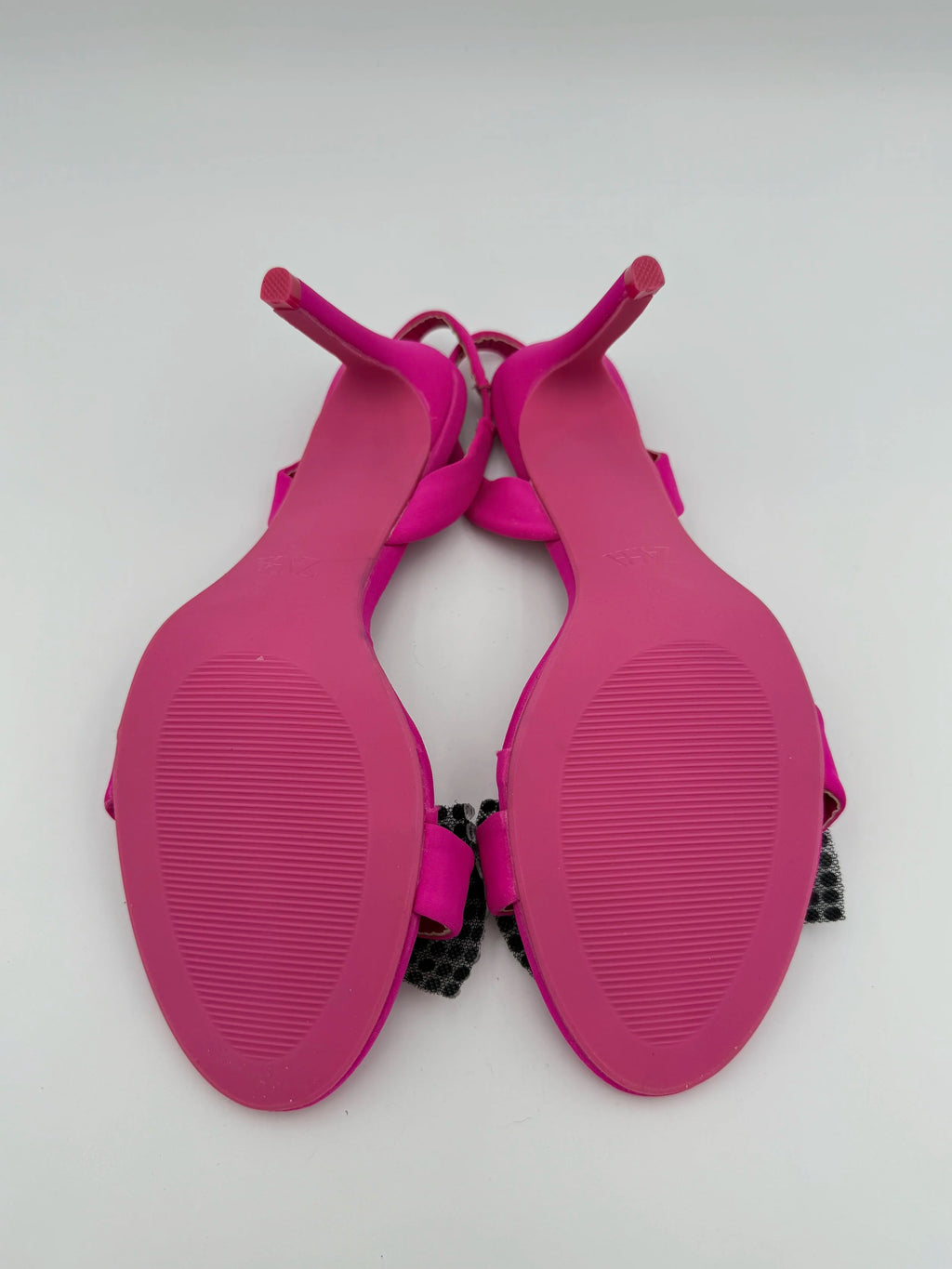 Zara Pink Sandal with Crystal Bow - New - Size EU40