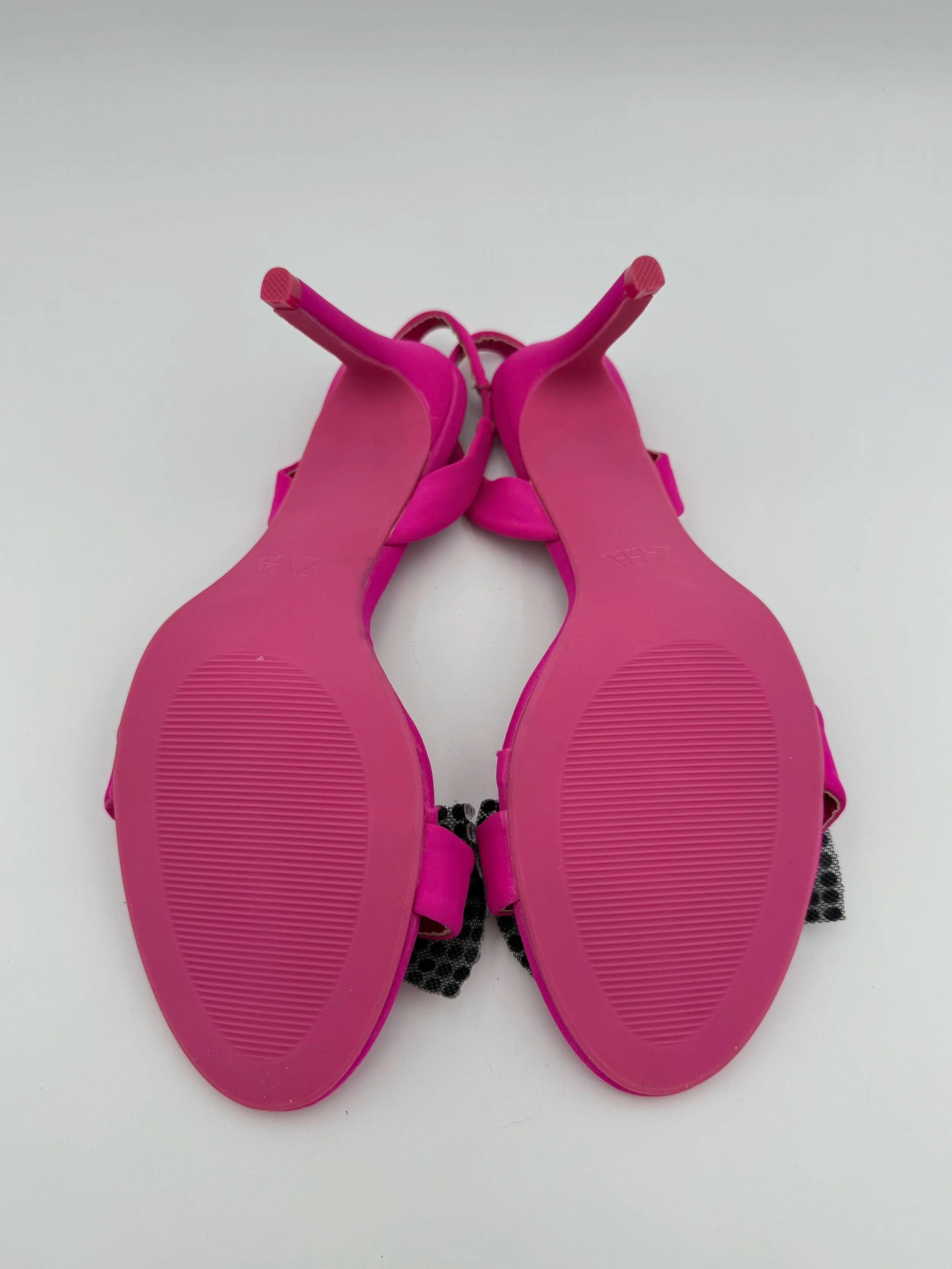 Zara Pink Sandal with Crystal Bow - New - Size EU40
