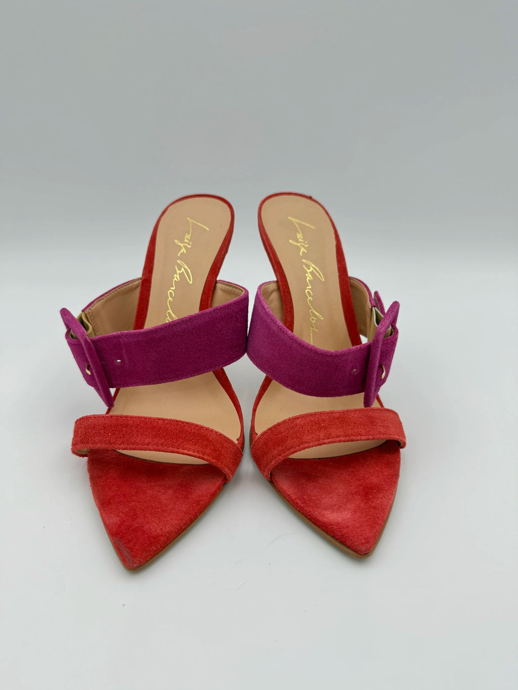 Luiza Barcelos Red Purple Mule Sandal - Size US9B
