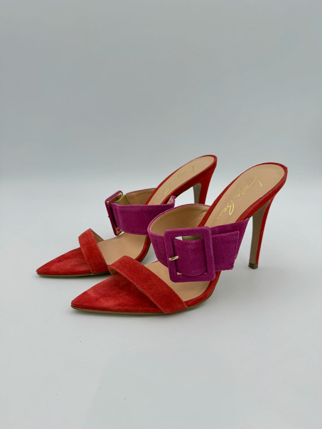 Luiza Barcelos Red Purple Mule Sandal - Size US9B