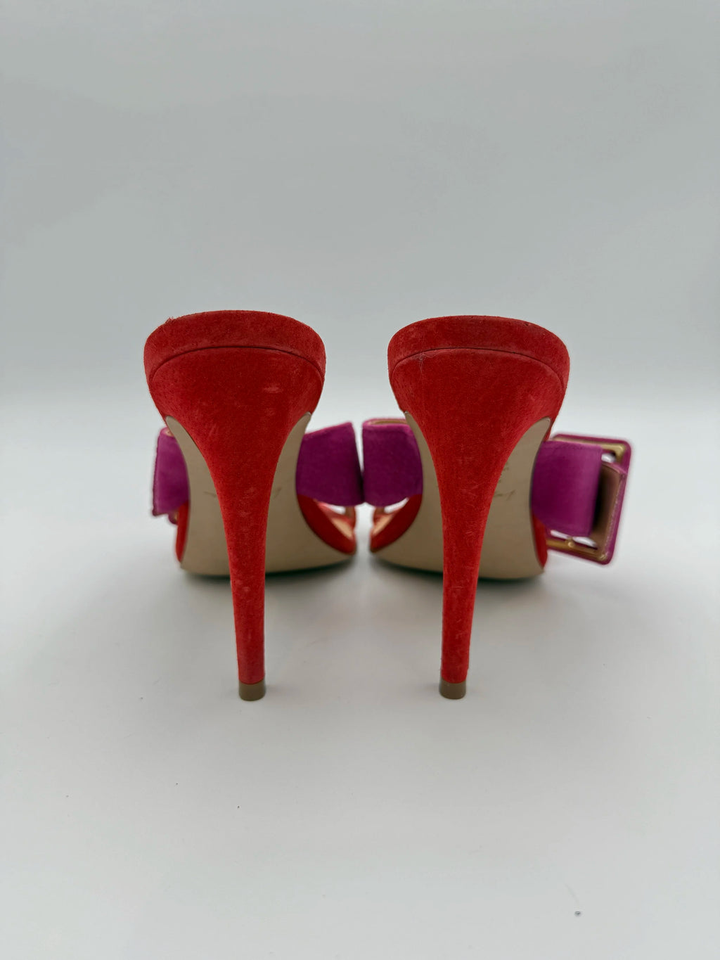 Luiza Barcelos Red Purple Mule Sandal - Size US9B