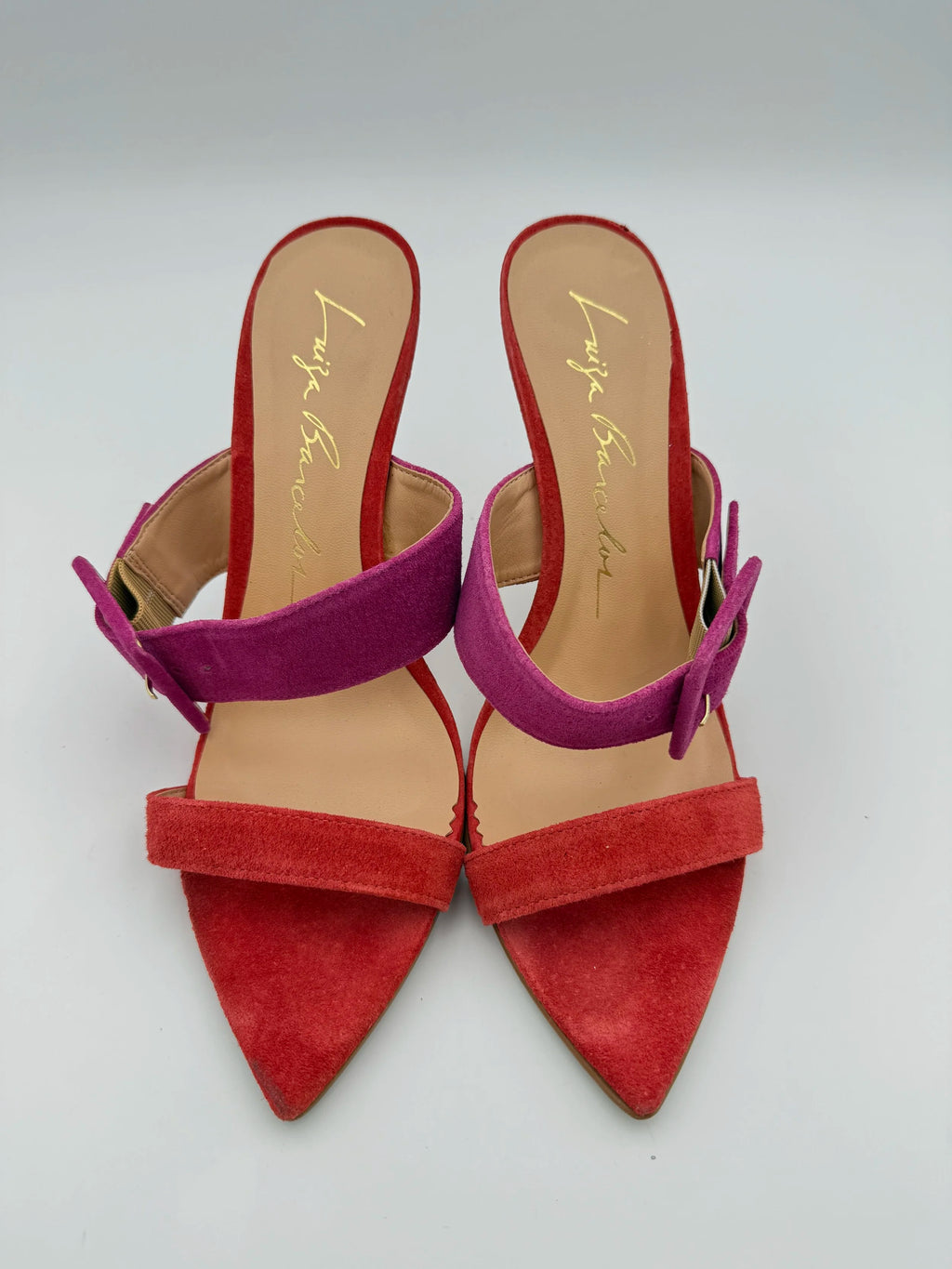 Luiza Barcelos Red Purple Mule Sandal - Size US9B