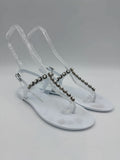Stuart Weitzman White Jelly Flats - Size US6