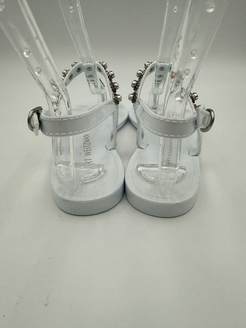 Stuart Weitzman White Jelly Flats - Size US6