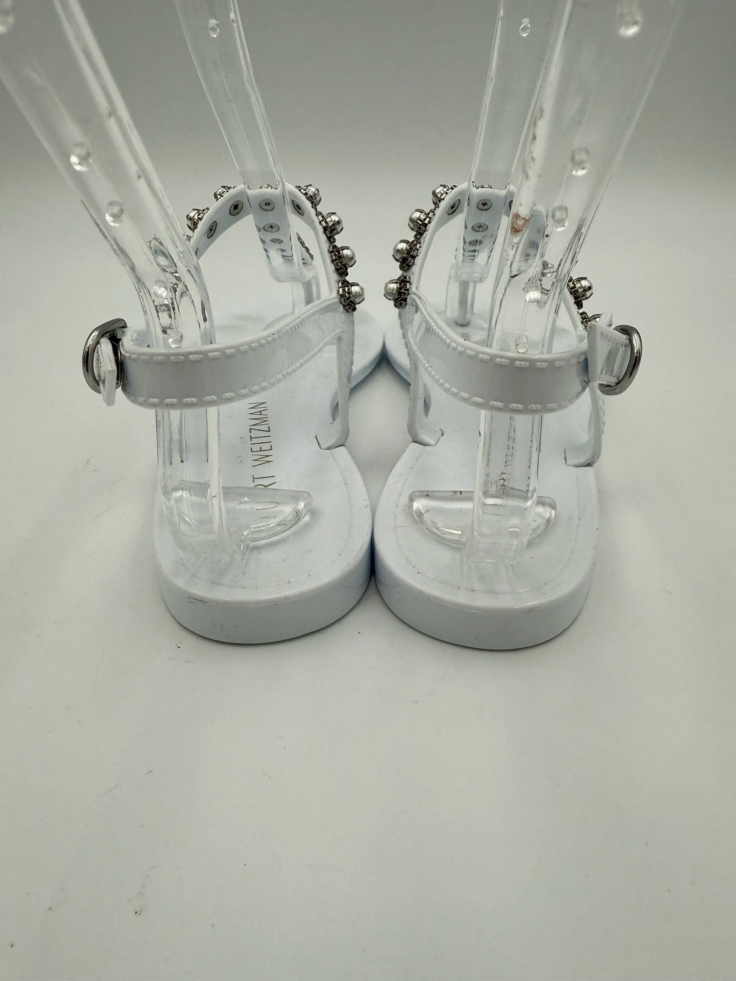 Stuart Weitzman White Jelly Flats - Size US6