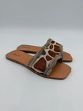 Giraffe Printed Flat Slippers - NEW - Size EU38