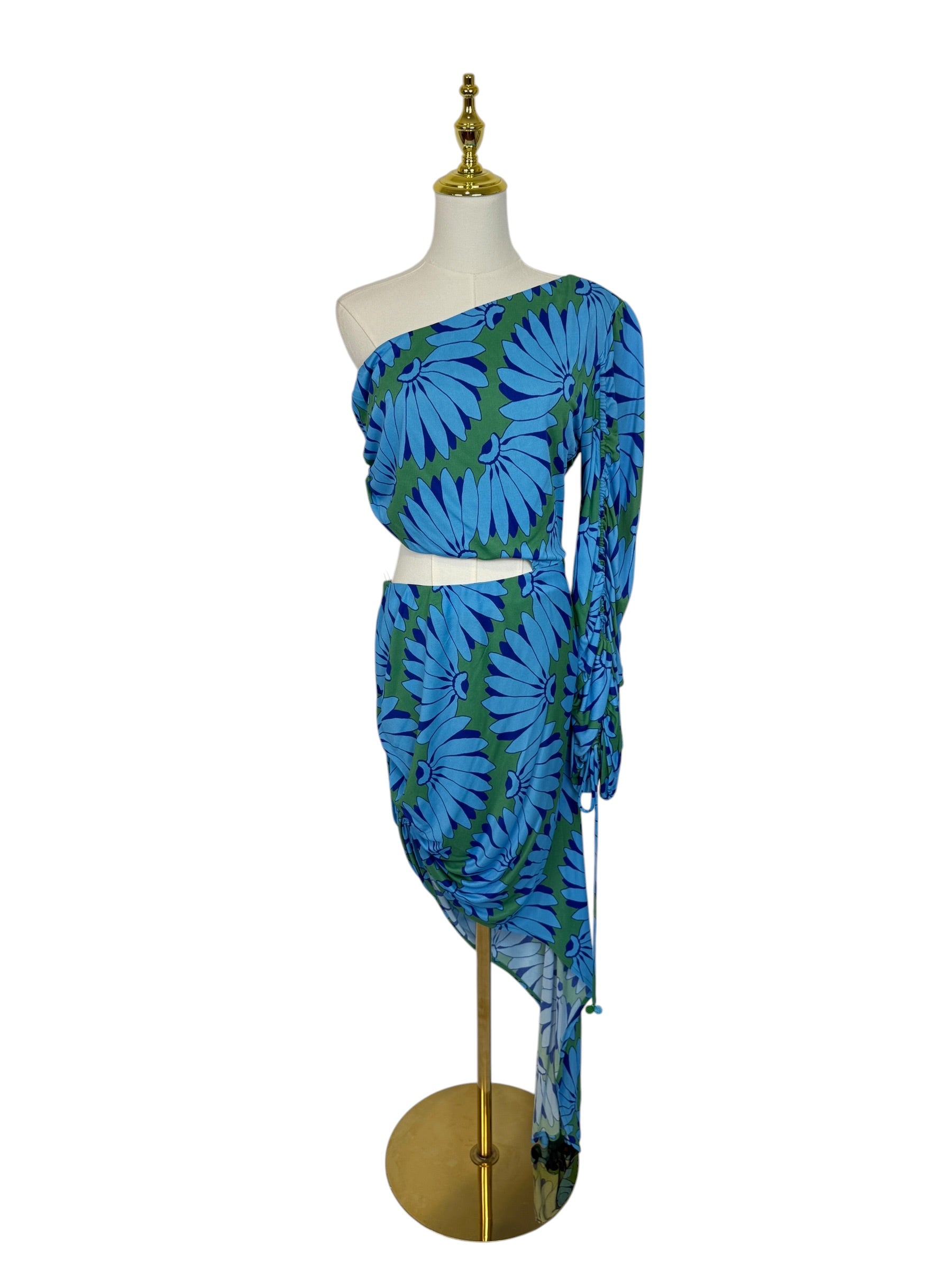 Farm  Blue Bananas Print Dress - Size L