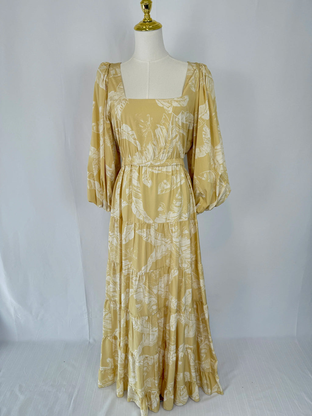 MIXED Leaf Printed Dress - NEW - Size M